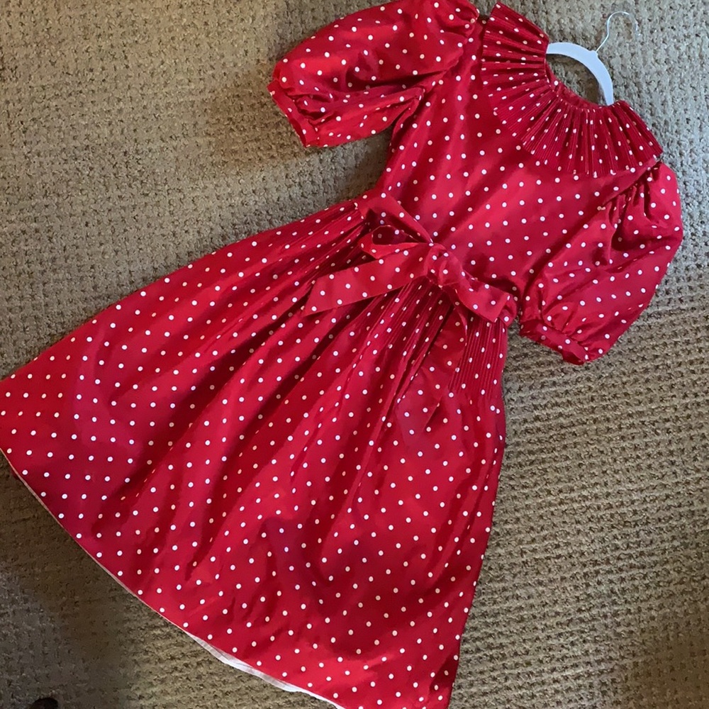 Sylvia Whyte Red & White Holiday Dress Sz 14